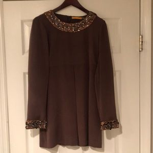 ALICE & OLIVIA, Brown dress w/ sequin detail, sz M